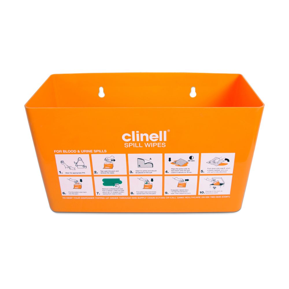 Dispenser per salviette Clinell Orange Spill